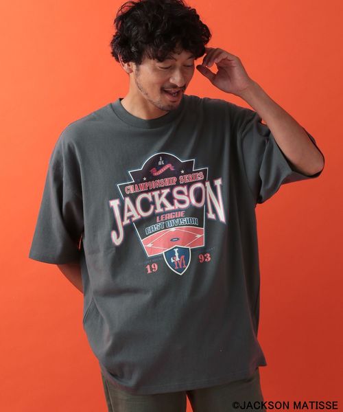 【JACKSON MATISSE（ジャクソンマティス）×BAYFLOW】チームプリント5分袖Tシャツ 3(M)