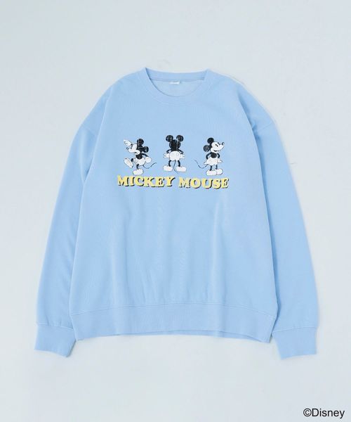 BAYFLOW 【Disney】Mickeyグラフィックプルオーバー ブルー M メンズインナー ベイフロー 992468 and ST アンドエスティ（旧ドットエスティ）
