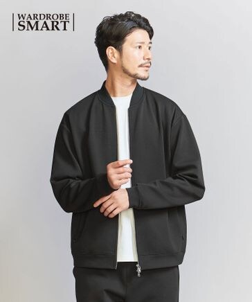 WEB限定 WARDROBE SMART】ダブルニット ジップブルゾン/セットアップ