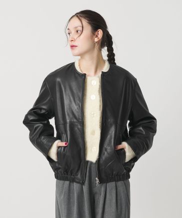 シープレザー ノーカラージップブルゾン | [公式]BEAUTY&YOUTH UNITED