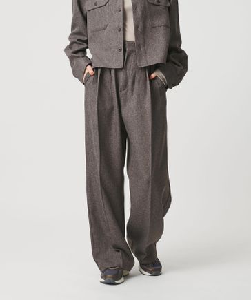 WEB限定】ポリエステル タックワイドパンツ ウォッシャブル | [公式