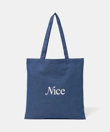 NICE WEATHER＞デニム シグネチャーロゴ トートバッグ | [公式