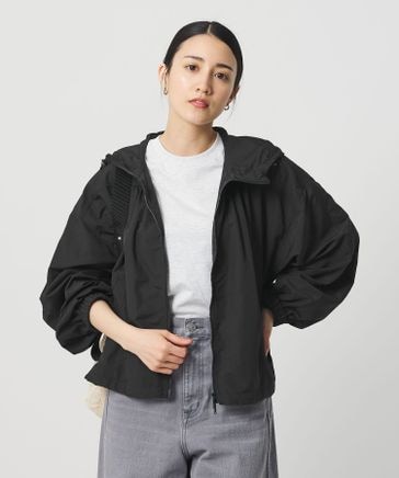 新品 BEAUTY&YOUTH ナイロンブレンド ドロースト ブルゾン ナイロン ギャザーフードブルゾン ウォッシャブル | [公式