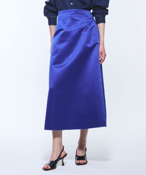 BRILL SPREADサテンスカート ブルー 36インチ ウィメンズボトムス ブリル 121243 and ST アンドエスティ(旧ドットエスティ) BRILL SPREADサテンスカート ブルー 36インチ ウィメンズボトムス ブリル 121243 and ST アンドエスティ(旧ドットエスティ)