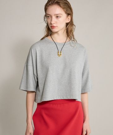 【BRILL】※完売品　ショートユルTシャツ BRILL(ブリル)｜ショートユルTシャツ/ホワイト の通販｜ELLESHOP