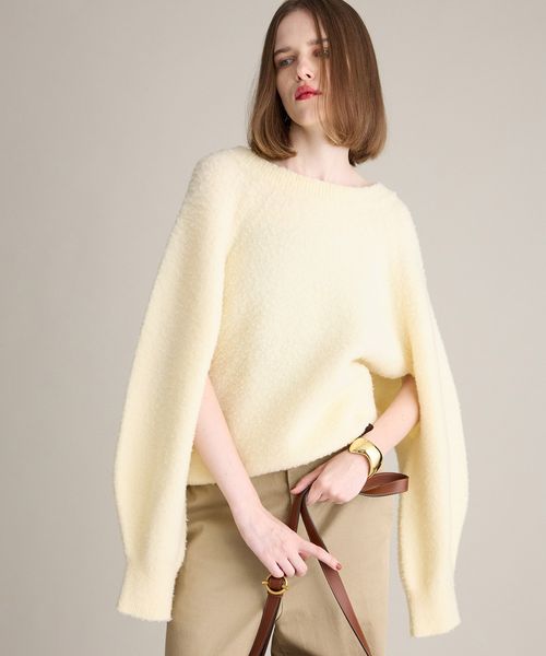 BRILL 【YouTube着用アイテム】【NEW】ナッピングクルーネックプルオーバー イエロー FREE ウィメンズインナー ブリル 575598 and ST アンドエスティ（旧ドットエスティ）