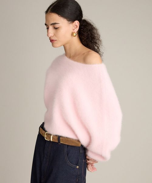 BRILL 【NEW】FOXカシミヤポンチョプルオーバー ピンク FREE ウィメンズインナー ブリル 575639 and ST アンドエスティ（旧ドットエスティ）