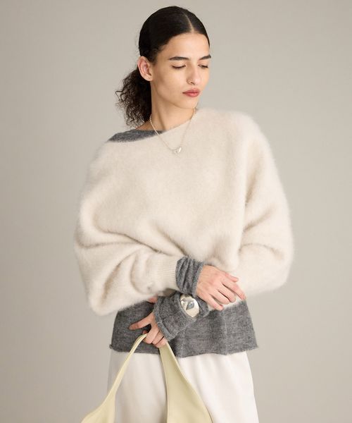 BRILL 【NEW】FOXカシミヤポンチョプルオーバー ベージュ FREE ウィメンズインナー ブリル 575639 and ST アンドエスティ（旧ドットエスティ）