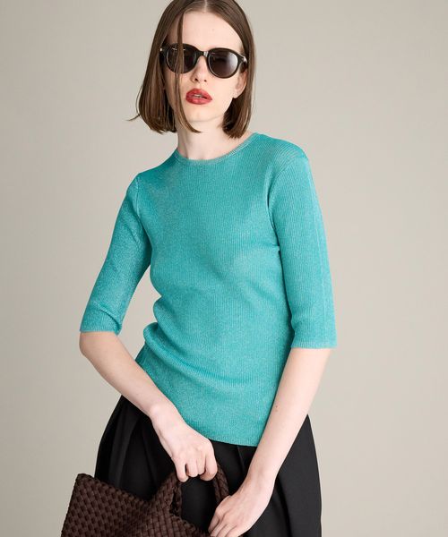 BRILL ラメ リブプルオーバー グリーン FREE ウィメンズインナー ブリル 587898 and ST アンドエスティ（旧ドットエスティ）