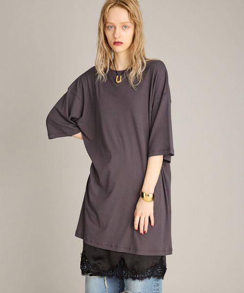 BRILL 【NEW】ビックTシャツ チャコールグレー FREE ウィメンズインナー ブリル 591613 and ST アンドエスティ(旧ドットエスティ) BRILL 【NEW】ビックTシャツ チャコールグレー FREE ウィメンズインナー ブリル 591613 and ST アンドエスティ(旧ドットエスティ)