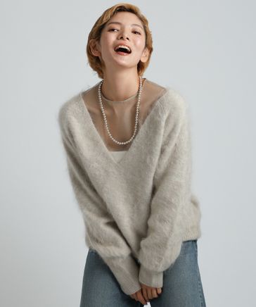 【雑誌掲載人気】BRILL ブリル★カシミアファープルオーバー　黒 カシミアファープルオーバー | [公式]BRILL（ブリル）通販