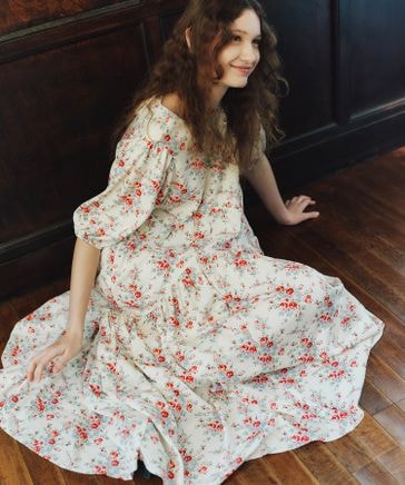 新品　キャスキットソン　パフスリーブ ティアードワンピース パフスリーブ ティアードワンピース | [公式]Cath Kidston（キャス