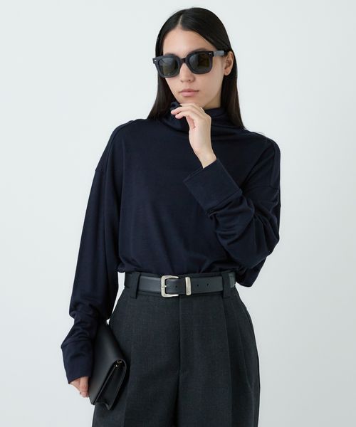 Chaos ◆佐藤佳菜子さんYouTube紹介◆レダリーハイネックプルオーバー ネイビー FREE ウィメンズインナー カオス 581972 and ST アンドエスティ（旧ドットエスティ）