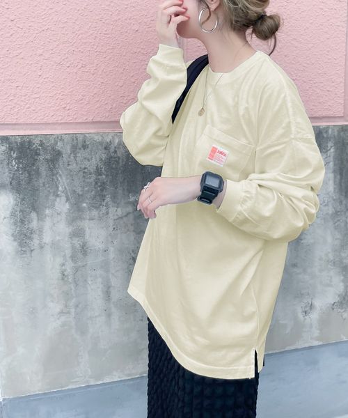 classical elf 《JaVaジャバ コラボ》綿100%ピグメント加工ポケット付ロングT jv1029002 ホワイト S メンズインナー_JV クラシカルエルフ 292725 and ST アンドエスティ(旧ドットエスティ) classical elf 《JaVaジャバ コラボ》綿100%ピグメント加工ポケット付ロングT jv1029002 ホワイト S メンズインナー_JV クラシカルエルフ 292725 and ST アンドエスティ(旧ドットエスティ)