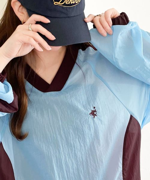 classical elf レトロ配色が今っぽ!胸刺繍配色シアー裾ドロストVネックプルオーバー ce1110082 ライトブルー L ウィメンズインナー_CE クラシカルエルフ 293135 and ST アンドエスティ(旧ドットエスティ) classical elf レトロ配色が今っぽ!胸刺繍配色シアー裾ドロストVネックプルオーバー ce1110082 ライトブルー L ウィメンズインナー_CE クラシカルエルフ 293135 and ST アンドエスティ(旧ドットエスティ)