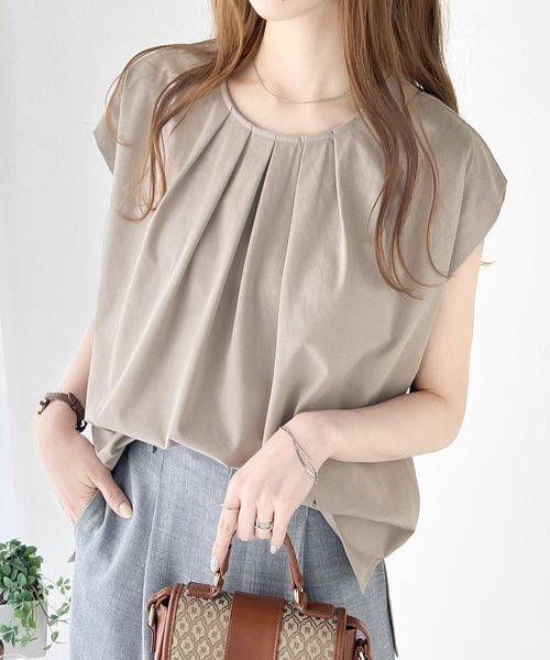 classical elf ブラウスライクな綺麗見えカットソー。ひんやり冷感フレンチタックスリーブT ce1260171 ライトグレー M ウィメンズインナー_CE クラシカルエルフ 293179 and ST アンドエスティ(旧ドットエスティ) classical elf ブラウスライクな綺麗見えカットソー。ひんやり冷感フレンチタックスリーブT ce1260171 ライトグレー M ウィメンズインナー_CE クラシカルエルフ 293179 and ST アンドエスティ(旧ドットエスティ)