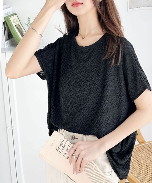classical elf 着映えトップス。シャーリングフレンチTシャツce1260182 ブラック M ウィメンズインナー_CE クラシカルエルフ 293182 and ST アンドエスティ(旧ドットエスティ) classical elf 着映えトップス。シャーリングフレンチTシャツce1260182 ブラック M ウィメンズインナー_CE クラシカルエルフ 293182 and ST アンドエスティ(旧ドットエスティ)