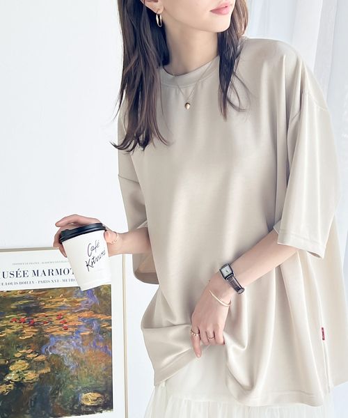 classical elf 艶感素材で美シルエット。ダンボールビッグTシャツce1260189 オフホワイト L ウィメンズインナー_CE クラシカルエルフ 293187 and ST アンドエスティ(旧ドットエスティ) classical elf 艶感素材で美シルエット。ダンボールビッグTシャツce1260189 オフホワイト L ウィメンズインナー_CE クラシカルエルフ 293187 and ST アンドエスティ(旧ドットエスティ)