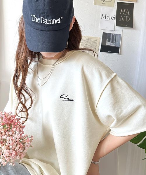 classical elf 袖口くるりん。ワンポイント刺繍ハーフスリーブ裏毛 オーバーサイズ Tシャツce1260259 ホワイト XL ウィメンズインナー_CE クラシカルエルフ 293217 and ST アンドエスティ(旧ドットエスティ) classical elf 袖口くるりん。ワンポイント刺繍ハーフスリーブ裏毛 オーバーサイズ Tシャツce1260259 ホワイト XL ウィメンズインナー_CE クラシカルエルフ 293217 and ST アンドエスティ(旧ドットエスティ)