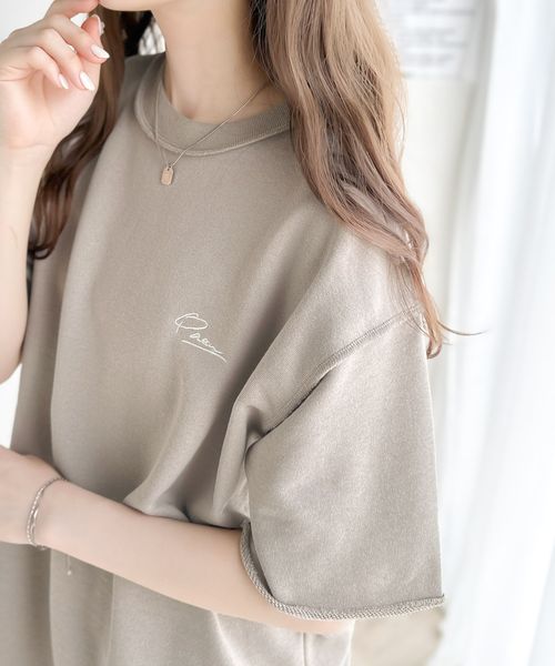 classical elf 袖口くるりん。ワンポイント刺繍ハーフスリーブ裏毛 オーバーサイズ Tシャツce1260259 ライトグレー L ウィメンズインナー_CE クラシカルエルフ 293217 and ST アンドエスティ(旧ドットエスティ) classical elf 袖口くるりん。ワンポイント刺繍ハーフスリーブ裏毛 オーバーサイズ Tシャツce1260259 ライトグレー L ウィメンズインナー_CE クラシカルエルフ 293217 and ST アンドエスティ(旧ドットエスティ)