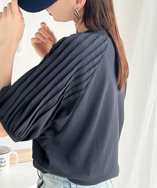 classical elf カジュアルな中にも上品さを。綿100% 袖山タックラグラン半袖Tシャツce1300007 ネイビー L ウィメンズインナー_CE クラシカルエルフ 293247 and ST アンドエスティ(旧ドットエスティ) classical elf カジュアルな中にも上品さを。綿100% 袖山タックラグラン半袖Tシャツce1300007 ネイビー L ウィメンズインナー_CE クラシカルエルフ 293247 and ST アンドエスティ(旧ドットエスティ)