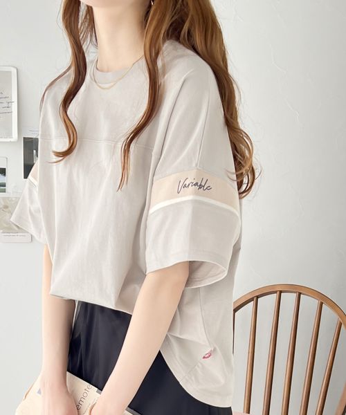 classical elf 《JaVa ジャバコラボ》綿100% 袖刺繍編み立てボーダーフットボールT jv1260178 グレー L ウィメンズインナー_JV クラシカルエルフ 293313 and ST アンドエスティ(旧ドットエスティ) classical elf 《JaVa ジャバコラボ》綿100% 袖刺繍編み立てボーダーフットボールT jv1260178 グレー L ウィメンズインナー_JV クラシカルエルフ 293313 and ST アンドエスティ(旧ドットエスティ)