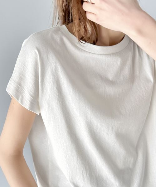 classical elf 《Javaジャバコラボ》ヴィンテージ加工綿100%フレンチスリーブTシャツjv1260167 ホワイト S ウィメンズインナー_JV クラシカルエルフ 293315 and ST アンドエスティ(旧ドットエスティ) classical elf 《Javaジャバコラボ》ヴィンテージ加工綿100%フレンチスリーブTシャツjv1260167 ホワイト S ウィメンズインナー_JV クラシカルエルフ 293315 and ST アンドエスティ(旧ドットエスティ)