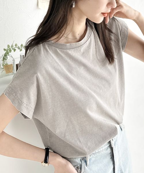 classical elf 《Javaジャバコラボ》ヴィンテージ加工綿100%フレンチスリーブTシャツjv1260167 ライトグレー M ウィメンズインナー_JV クラシカルエルフ 293315 and ST アンドエスティ(旧ドットエスティ) classical elf 《Javaジャバコラボ》ヴィンテージ加工綿100%フレンチスリーブTシャツjv1260167 ライトグレー M ウィメンズインナー_JV クラシカルエルフ 293315 and ST アンドエスティ(旧ドットエスティ)