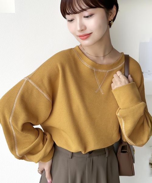 classical elf 《JaVaジャバ 別注》シンプルなのに格上げ。2way配色ワッフルロンTee jv1260065 イエロー L ウィメンズインナー_JV クラシカルエルフ 293323 and ST アンドエスティ(旧ドットエスティ) classical elf 《JaVaジャバ 別注》シンプルなのに格上げ。2way配色ワッフルロンTee jv1260065 イエロー L ウィメンズインナー_JV クラシカルエルフ 293323 and ST アンドエスティ(旧ドットエスティ)