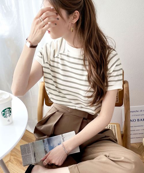 classical elf 綿100%USAコットン、大人のモックネックラグラン無地&ボーダー柄シンプルTシャツ。cl5015 パープル L ウィメンズインナー_CE クラシカルエルフ 293401 and ST アンドエスティ(旧ドットエスティ) classical elf 綿100%USAコットン、大人のモックネックラグラン無地&ボーダー柄シンプルTシャツ。cl5015 パープル L ウィメンズインナー_CE クラシカルエルフ 293401 and ST アンドエスティ(旧ドットエスティ)