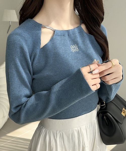 classical elf 【mily bilet】テープリボン使い胸刺繍ニットプルオーバー mi1029082 ライトブルー L ウィメンズインナー_MB クラシカルエルフ 293442 and ST アンドエスティ(旧ドットエスティ) classical elf 【mily bilet】テープリボン使い胸刺繍ニットプルオーバー mi1029082 ライトブルー L ウィメンズインナー_MB クラシカルエルフ 293442 and ST アンドエスティ(旧ドットエスティ)