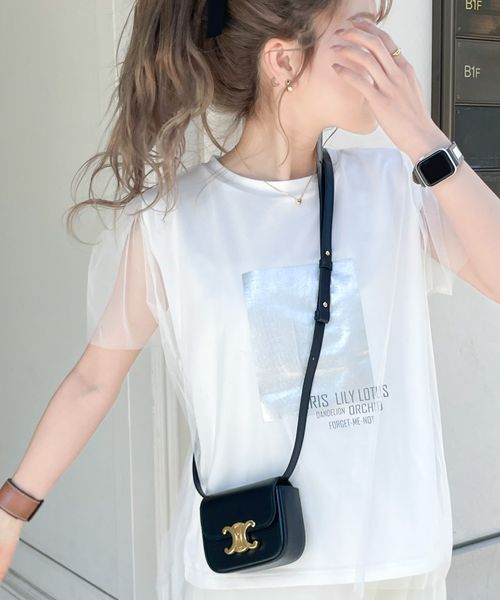 classical elf 【mily bilet】チュール重ね着レイヤード風シルバー箔プリントTシャツmi1149050 ホワイト XL ウィメンズインナー_MB クラシカルエルフ 293586 and ST アンドエスティ(旧ドットエスティ) classical elf 【mily bilet】チュール重ね着レイヤード風シルバー箔プリントTシャツmi1149050 ホワイト XL ウィメンズインナー_MB クラシカルエルフ 293586 and ST アンドエスティ(旧ドットエスティ)