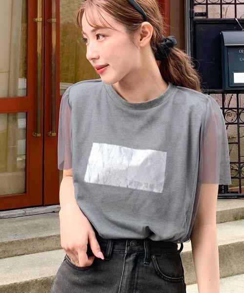 classical elf 【mily bilet】チュール重ね着レイヤード風シルバー箔プリントTシャツmi1149050 ライトグレー M ウィメンズインナー_MB クラシカルエルフ 293586 and ST アンドエスティ(旧ドットエスティ) classical elf 【mily bilet】チュール重ね着レイヤード風シルバー箔プリントTシャツmi1149050 ライトグレー M ウィメンズインナー_MB クラシカルエルフ 293586 and ST アンドエスティ(旧ドットエスティ)