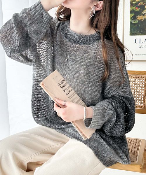 classical elf 《JAVAジャバ 別注》マルチウェイ グラデーション メッシュ編みニット ce1260006 ライトグレー L ウィメンズインナー_JV クラシカルエルフ 293617 and ST アンドエスティ(旧ドットエスティ) classical elf 《JAVAジャバ 別注》マルチウェイ グラデーション メッシュ編みニット ce1260006 ライトグレー L ウィメンズインナー_JV クラシカルエルフ 293617 and ST アンドエスティ(旧ドットエスティ)