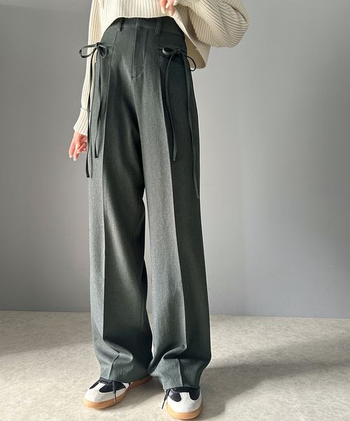 classical elf 【mily bilet】綺麗め×可愛い。リボン使いワイドスラックスパンツ mi1329003 チャコールグレー S ウィメンズボトムス_MB クラシカルエルフ 293693 and ST アンドエスティ(旧ドットエスティ) classical elf 【mily bilet】綺麗め×可愛い。リボン使いワイドスラックスパンツ mi1329003 チャコールグレー S ウィメンズボトムス_MB クラシカルエルフ 293693 and ST アンドエスティ(旧ドットエスティ)