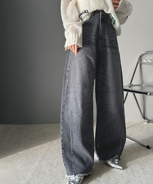classical elf 【mily bilet】甘辛のバランスが今年らしい。ヴィンテージライクカーブデニムパンツ ブラック XL ウィメンズボトムス_MB クラシカルエルフ 293694 and ST アンドエスティ(旧ドットエスティ) classical elf 【mily bilet】甘辛のバランスが今年らしい。ヴィンテージライクカーブデニムパンツ ブラック XL ウィメンズボトムス_MB クラシカルエルフ 293694 and ST アンドエスティ(旧ドットエスティ)