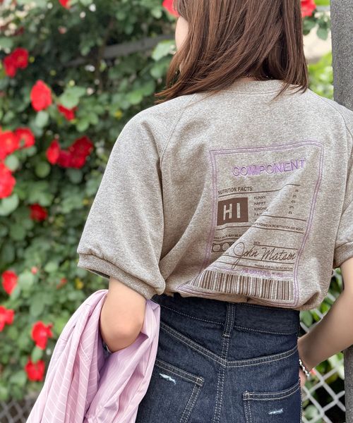 classical elf 前後2wayグラフィック刺繍&プリント裏毛スウェットトップス(半袖)ce1260367 チャコールグレー XL ウィメンズインナー_CE クラシカルエルフ 321686 and ST アンドエスティ(旧ドットエスティ) classical elf 前後2wayグラフィック刺繍&プリント裏毛スウェットトップス(半袖)ce1260367 チャコールグレー XL ウィメンズインナー_CE クラシカルエルフ 321686 and ST アンドエスティ(旧ドットエスティ)
