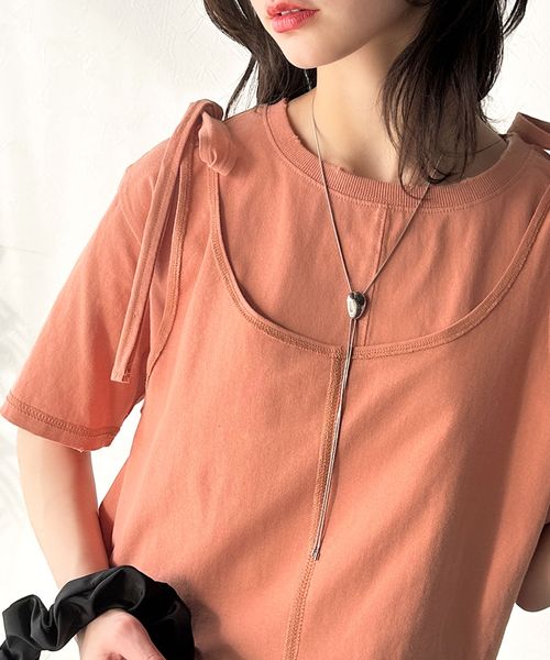 classical elf レイヤード感が可愛い♪上級見えマルチウェイ綿100%Tシャツce1260361 オレンジ M ウィメンズインナー_CE クラシカルエルフ 321687 and ST アンドエスティ(旧ドットエスティ) classical elf レイヤード感が可愛い♪上級見えマルチウェイ綿100%Tシャツce1260361 オレンジ M ウィメンズインナー_CE クラシカルエルフ 321687 and ST アンドエスティ(旧ドットエスティ)