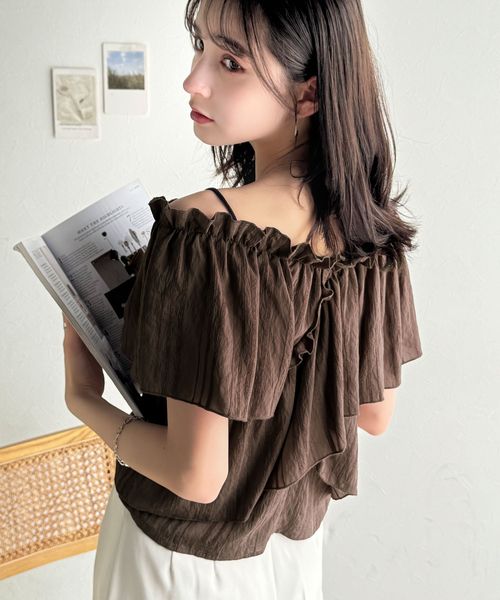 classical elf 大人ガーリーに見せる。2wayオフショルフリルデザインシアーブラウスce1070139 ライトベージュ M ウィメンズインナー_CE クラシカルエルフ 321759 and ST アンドエスティ(旧ドットエスティ) classical elf 大人ガーリーに見せる。2wayオフショルフリルデザインシアーブラウスce1070139 ライトベージュ M ウィメンズインナー_CE クラシカルエルフ 321759 and ST アンドエスティ(旧ドットエスティ)