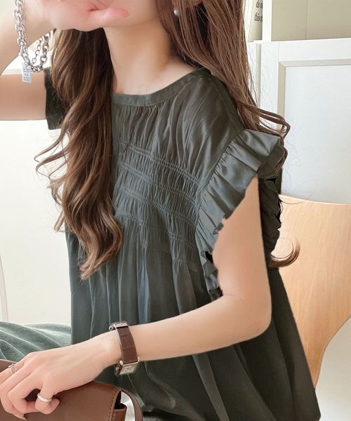 classical elf 全方向、大人フェミニン!胸元ギャザーフリルスリーブAラインブラウスce1360002 シルバー XL ウィメンズインナー_CE クラシカルエルフ 321791 and ST アンドエスティ(旧ドットエスティ) classical elf 全方向、大人フェミニン!胸元ギャザーフリルスリーブAラインブラウスce1360002 シルバー XL ウィメンズインナー_CE クラシカルエルフ 321791 and ST アンドエスティ(旧ドットエスティ)