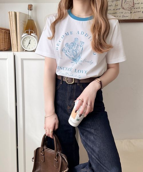 classical elf トレンドのディテールが魅力。シルケットフラワーカーブロゴリンガー半袖Tシャツce1020196 ホワイト S ウィメンズインナー_CE クラシカルエルフ 321795 and ST アンドエスティ(旧ドットエスティ) classical elf トレンドのディテールが魅力。シルケットフラワーカーブロゴリンガー半袖Tシャツce1020196 ホワイト S ウィメンズインナー_CE クラシカルエルフ 321795 and ST アンドエスティ(旧ドットエスティ)