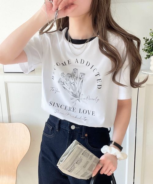 classical elf トレンドのディテールが魅力。シルケットフラワーカーブロゴリンガー半袖Tシャツce1020196 オフホワイト M ウィメンズインナー_CE クラシカルエルフ 321795 and ST アンドエスティ(旧ドットエスティ) classical elf トレンドのディテールが魅力。シルケットフラワーカーブロゴリンガー半袖Tシャツce1020196 オフホワイト M ウィメンズインナー_CE クラシカルエルフ 321795 and ST アンドエスティ(旧ドットエスティ)