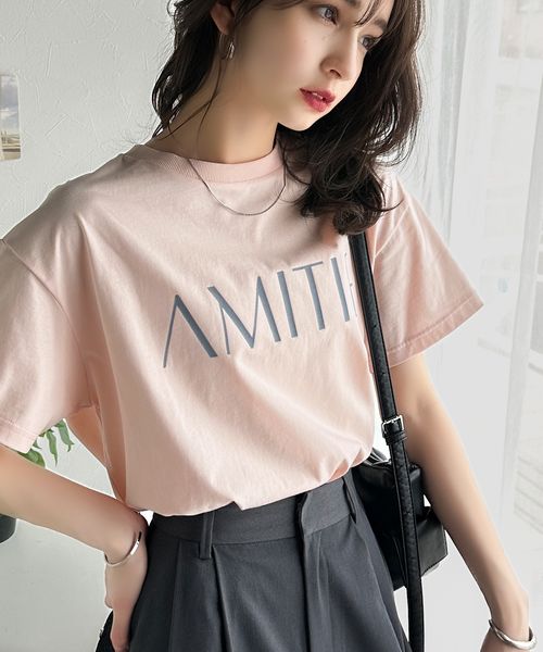 classical elf 大人シンプルベーシック。シルケット加工フロッキープリントTシャツ(半袖)ce1020202 ピンク S ウィメンズインナー_CE クラシカルエルフ 321797 and ST アンドエスティ(旧ドットエスティ) classical elf 大人シンプルベーシック。シルケット加工フロッキープリントTシャツ(半袖)ce1020202 ピンク S ウィメンズインナー_CE クラシカルエルフ 321797 and ST アンドエスティ(旧ドットエスティ)