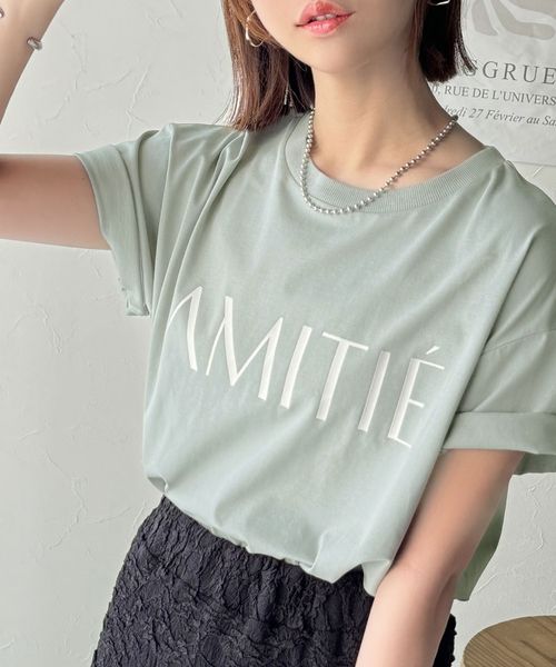 classical elf 大人シンプルベーシック。シルケット加工フロッキープリントTシャツ(半袖)ce1020202 グリーン L ウィメンズインナー_CE クラシカルエルフ 321797 and ST アンドエスティ(旧ドットエスティ) classical elf 大人シンプルベーシック。シルケット加工フロッキープリントTシャツ(半袖)ce1020202 グリーン L ウィメンズインナー_CE クラシカルエルフ 321797 and ST アンドエスティ(旧ドットエスティ)