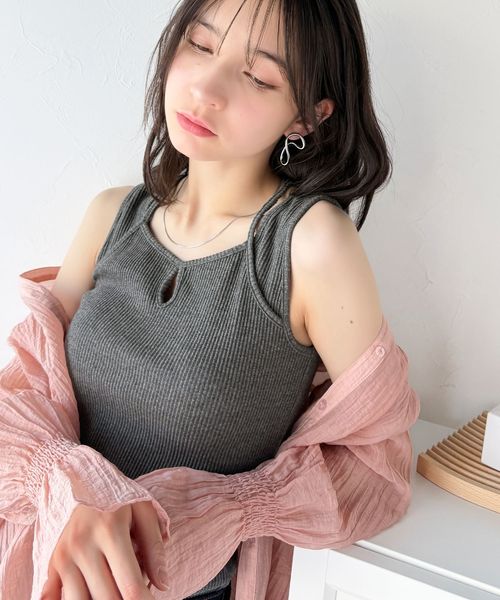 classical elf お洒落映え間違いなし。デザインテレコリブタンクトップce1240064 シルバー L ウィメンズインナー_CE クラシカルエルフ 321801 and ST アンドエスティ(旧ドットエスティ) classical elf お洒落映え間違いなし。デザインテレコリブタンクトップce1240064 シルバー L ウィメンズインナー_CE クラシカルエルフ 321801 and ST アンドエスティ(旧ドットエスティ)