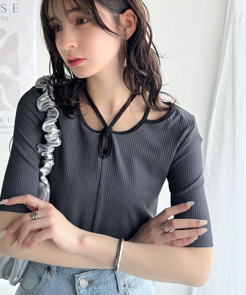 classical elf デコルテを美しく演出する。パイピング配色リブカットソー(半袖)ce1240059 シルバー L ウィメンズインナー_CE クラシカルエルフ 321802 and ST アンドエスティ(旧ドットエスティ) classical elf デコルテを美しく演出する。パイピング配色リブカットソー(半袖)ce1240059 シルバー L ウィメンズインナー_CE クラシカルエルフ 321802 and ST アンドエスティ(旧ドットエスティ)