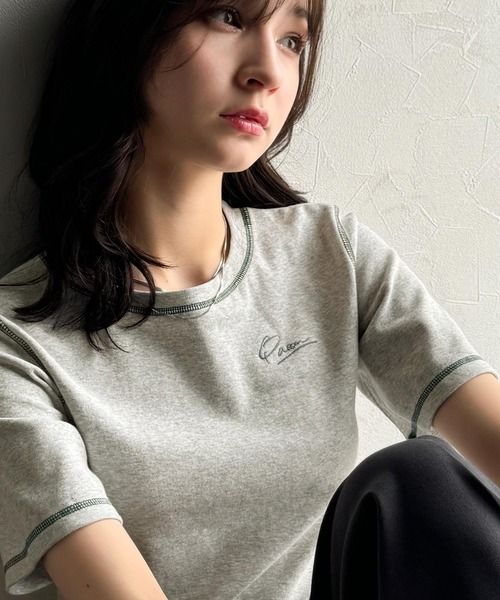 classical elf 1枚で今っぽデザイン♪PAEAN刺繍配色ステッチチビTシャツ(半袖)ce1020200 チャコールグレー S ウィメンズインナー_CE クラシカルエルフ 321805 and ST アンドエスティ(旧ドットエスティ) classical elf 1枚で今っぽデザイン♪PAEAN刺繍配色ステッチチビTシャツ(半袖)ce1020200 チャコールグレー S ウィメンズインナー_CE クラシカルエルフ 321805 and ST アンドエスティ(旧ドットエスティ)