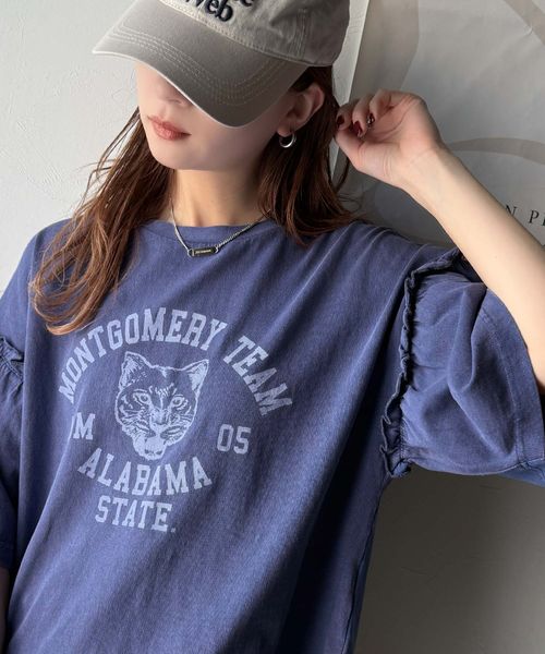 classical elf 甘さも強さもこの一枚で。綿100%袖フリル×ピグメントカレッジTシャツce1020221 ライトブルー M ウィメンズインナー_CE クラシカルエルフ 321808 and ST アンドエスティ(旧ドットエスティ) classical elf 甘さも強さもこの一枚で。綿100%袖フリル×ピグメントカレッジTシャツce1020221 ライトブルー M ウィメンズインナー_CE クラシカルエルフ 321808 and ST アンドエスティ(旧ドットエスティ)