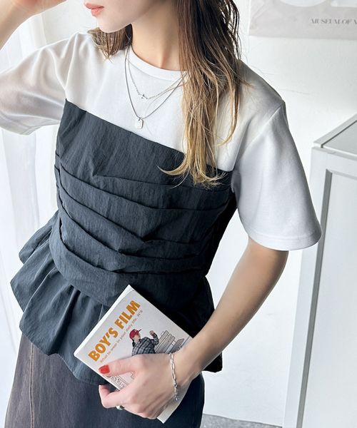 classical elf 簡単おしゃれが叶う。Tシャツ×ビスチェドッキング半袖トップスce1260345 ホワイト XL ウィメンズインナー_CE クラシカルエルフ 321834 and ST アンドエスティ(旧ドットエスティ) classical elf 簡単おしゃれが叶う。Tシャツ×ビスチェドッキング半袖トップスce1260345 ホワイト XL ウィメンズインナー_CE クラシカルエルフ 321834 and ST アンドエスティ(旧ドットエスティ)