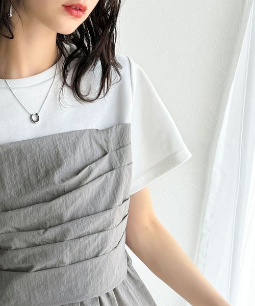 classical elf 簡単おしゃれが叶う。Tシャツ×ビスチェドッキング半袖トップスce1260345 オフホワイト S ウィメンズインナー_CE クラシカルエルフ 321834 and ST アンドエスティ(旧ドットエスティ) classical elf 簡単おしゃれが叶う。Tシャツ×ビスチェドッキング半袖トップスce1260345 オフホワイト S ウィメンズインナー_CE クラシカルエルフ 321834 and ST アンドエスティ(旧ドットエスティ)